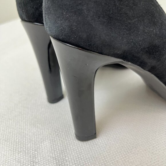 Franco Sarto Black Tawny Suede Pump Heel Women's Size 7 - Picture 8 of 15